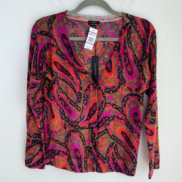 NWT Talbots Petite Merino Wool Cardigan - Picture 2 of 3